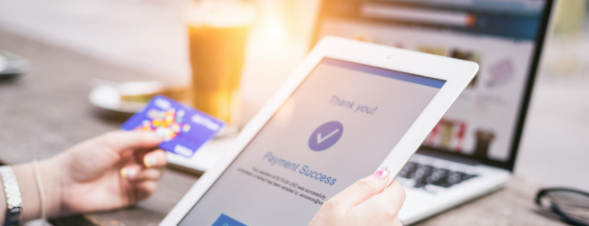 Abbildung: Debitorenbuchhaltung - Anzeige auf Tablet Zahlung erfolgreich