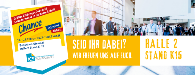 Abbildung: ICS adminservice bei der Karrieremesse Chance 2023