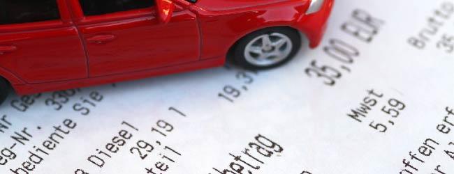 Abbildung: Tankbeleg im Rahmen der Reisekostenabrechnung