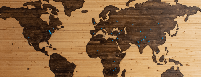 Abbildung: Weltkarte Dienstreise ins Ausland