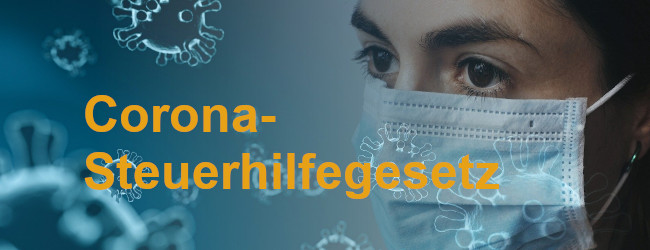 Abbildung: Frau mit medizinischer Maske - Corona-Steuerhilfegesetz