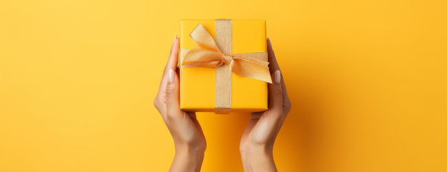 Abbildung: Geschenk an Geschäftspartner