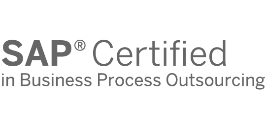 Picture: Logo SAP Certified in Business Process Outsourcing ICS adminservice